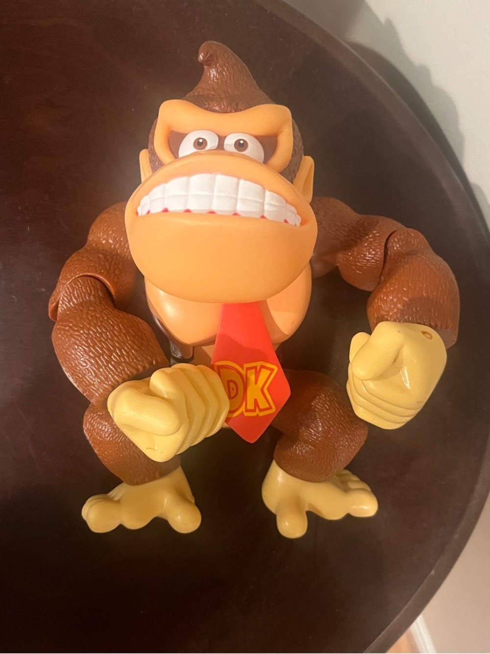 Nintendo Donkey Kong Brown and Yellow Action Figure with Red Tie